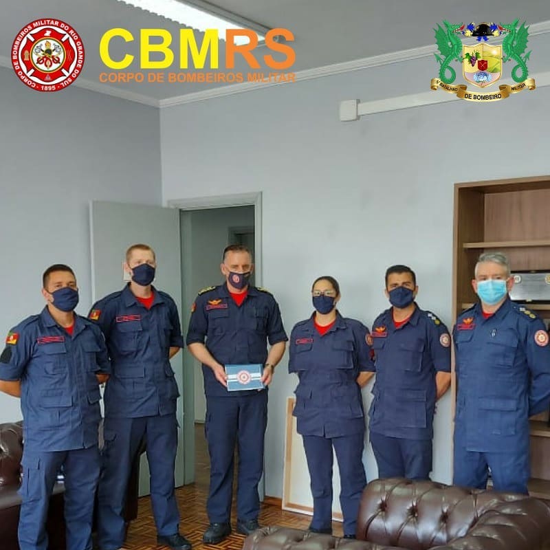 O Corpo de Bombeiros Militar do Rio Grande do Sul - CBMRS - recebeu a visita do Comandante Geral do CBMRS