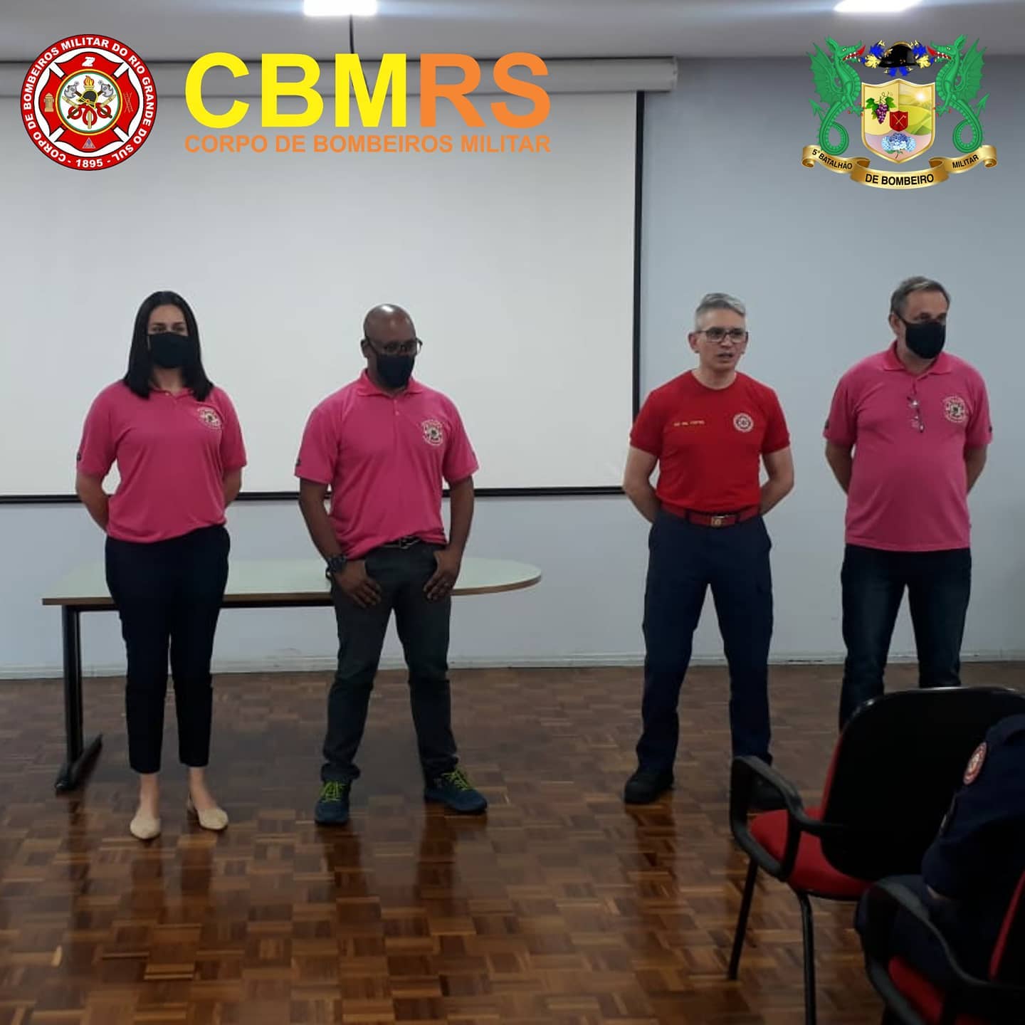 O Corpo de Bombeiros Militar do Rio Grande do Sul - CBMRS - recebeu a Associação dos Bombeiros Militares do Rio Grande do Sul - ABERGS -