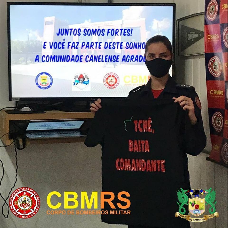 O Corpo do Bombeiros Militar do Rio Grande do Sul recebeu a imprensa nas instalações do quartel de Bombeiros Militar de Canela.