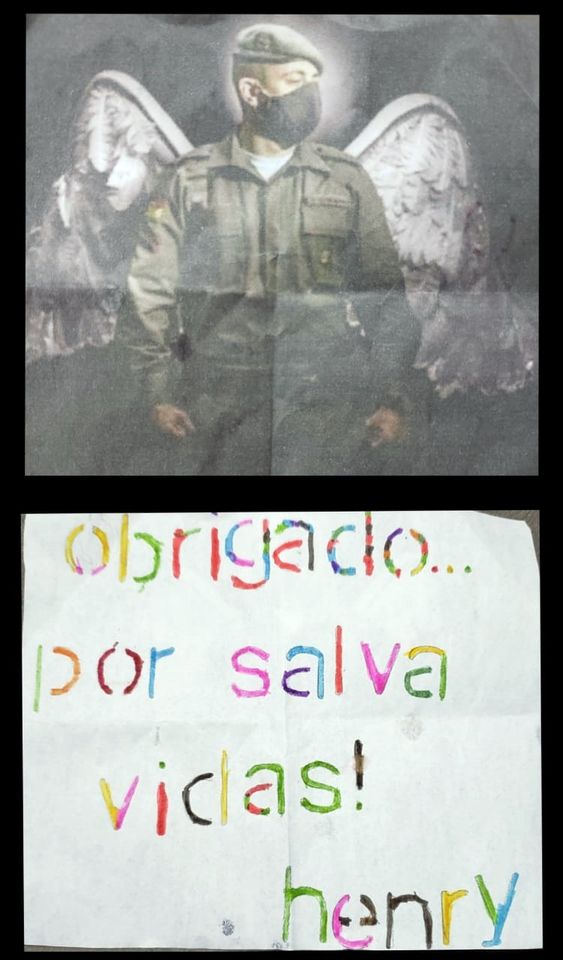 MENINO DE 4 ANOS FAZ HOMENAGEM A PMs EM BENTO GONÇALVES