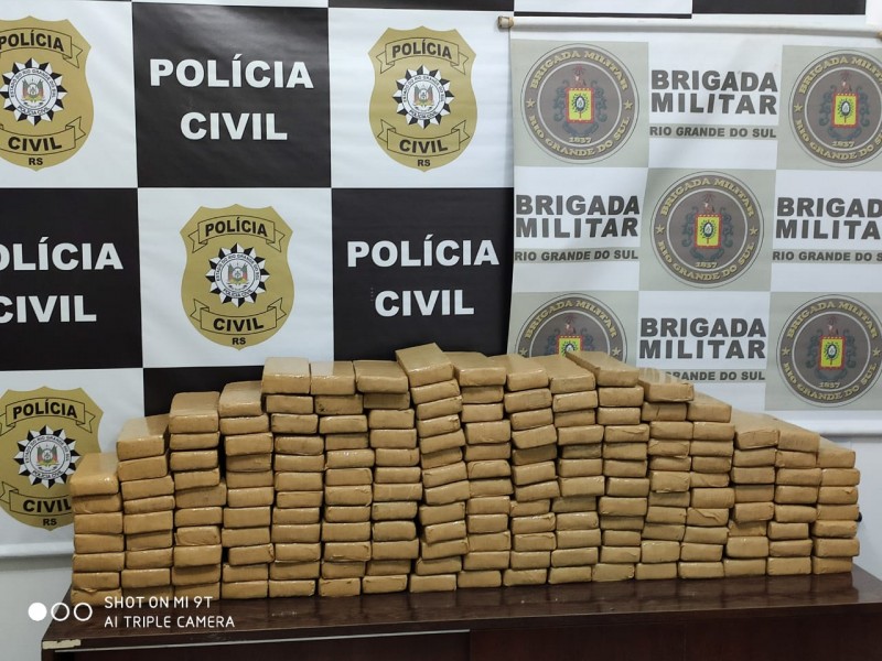 Dupla é presa com 114Kg de maconha em Tenente Portela