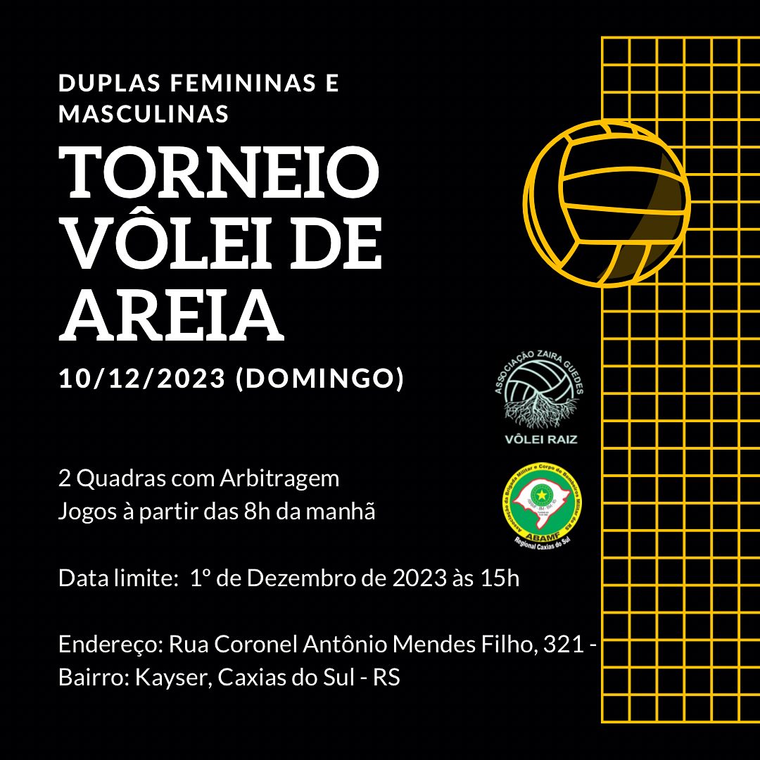 Torneio de Vôlei de Areia aqui na ABAMF