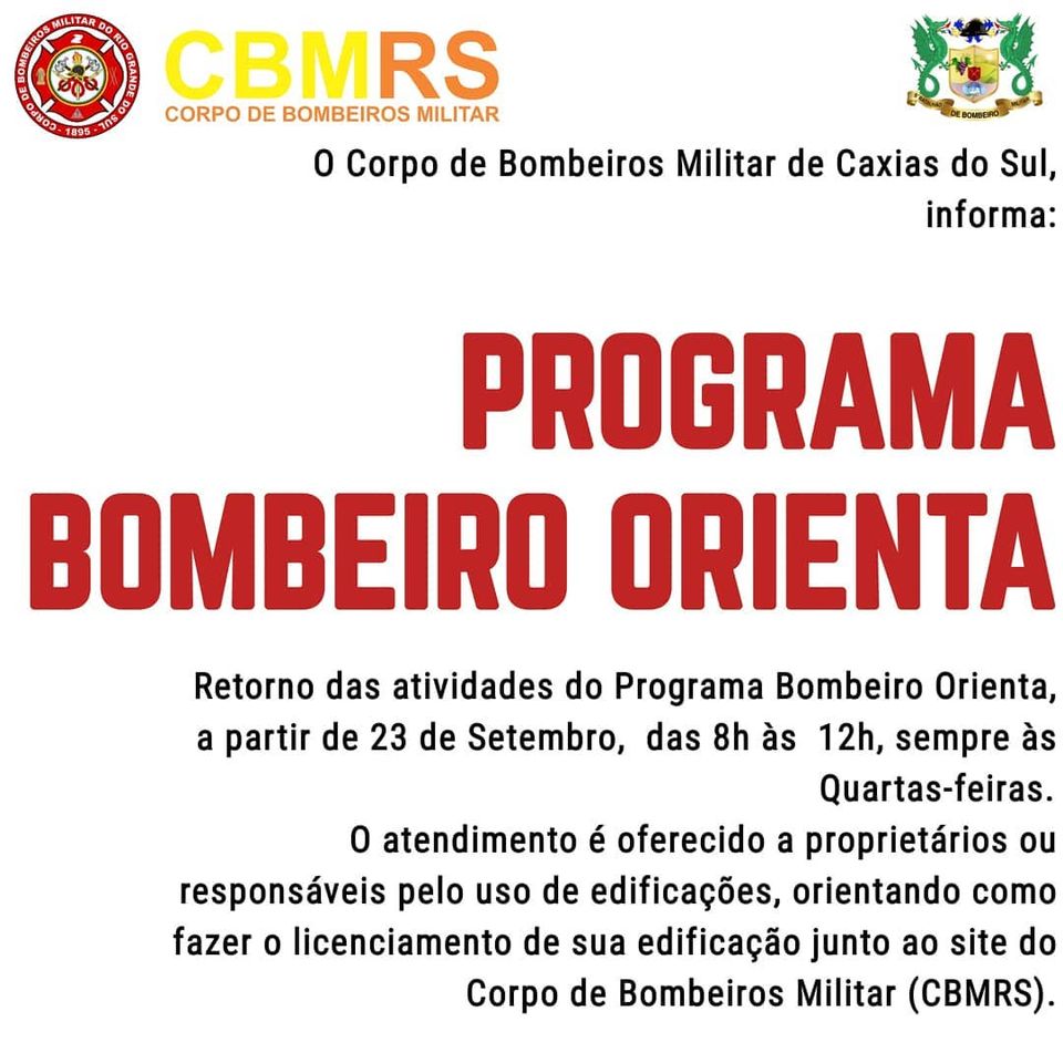 Programa de Bombeiro Orienta 