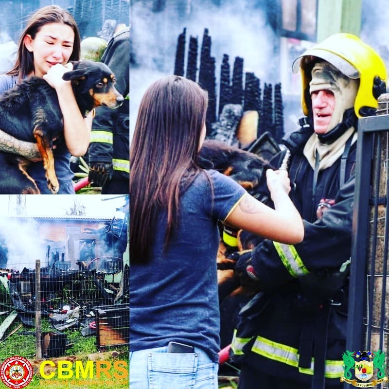 O Corpo de Bombeiros Militar do Rio Grande do Sul - CBMRS - atendeu chamado de incêndio em residência